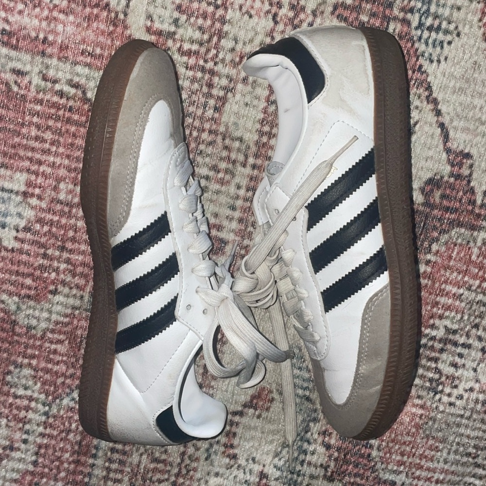 Black and White Adidaa Sambas